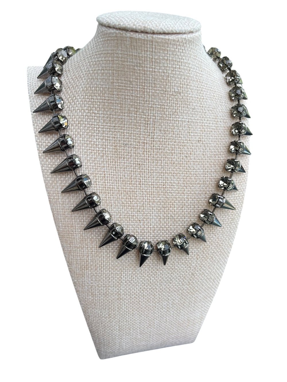 Cara NY Smoky Crystal Spike Statement Necklace